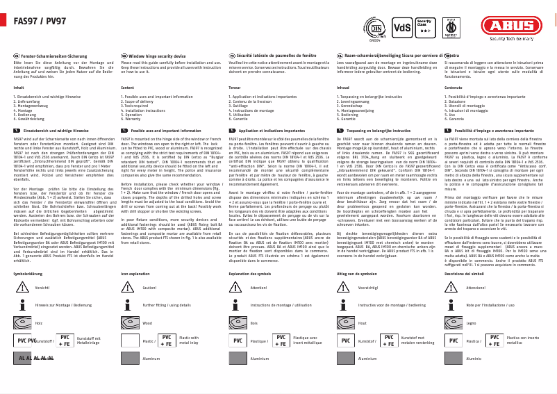 Image de la première page du manuel de l'appareil FAS 97
