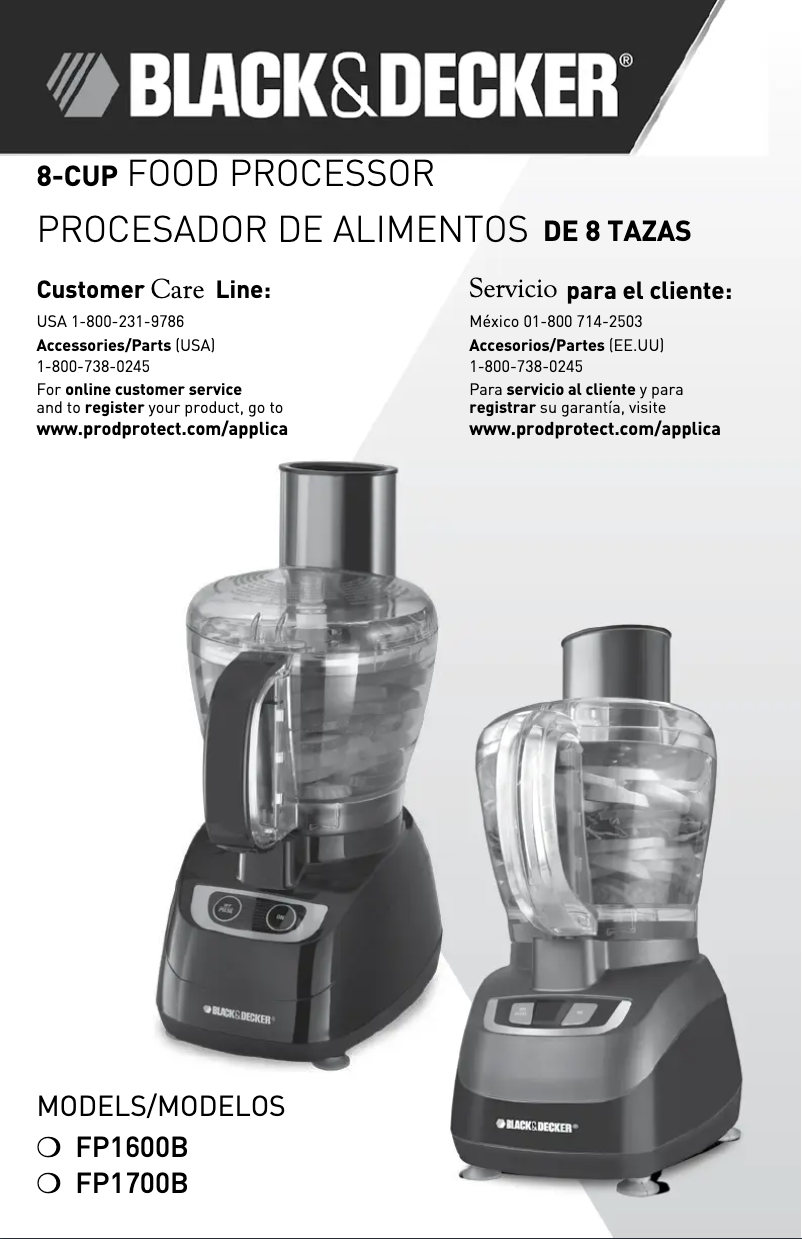 Page n°1 - Manuel utilisateur Black & Decker FP1700B
