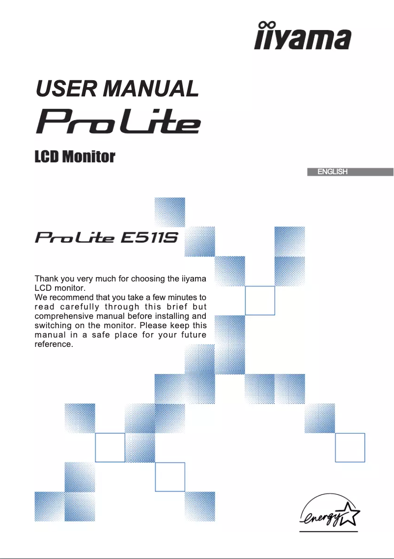 Page 1 de la notice Manuel utilisateur Iiyama ProLite E511S