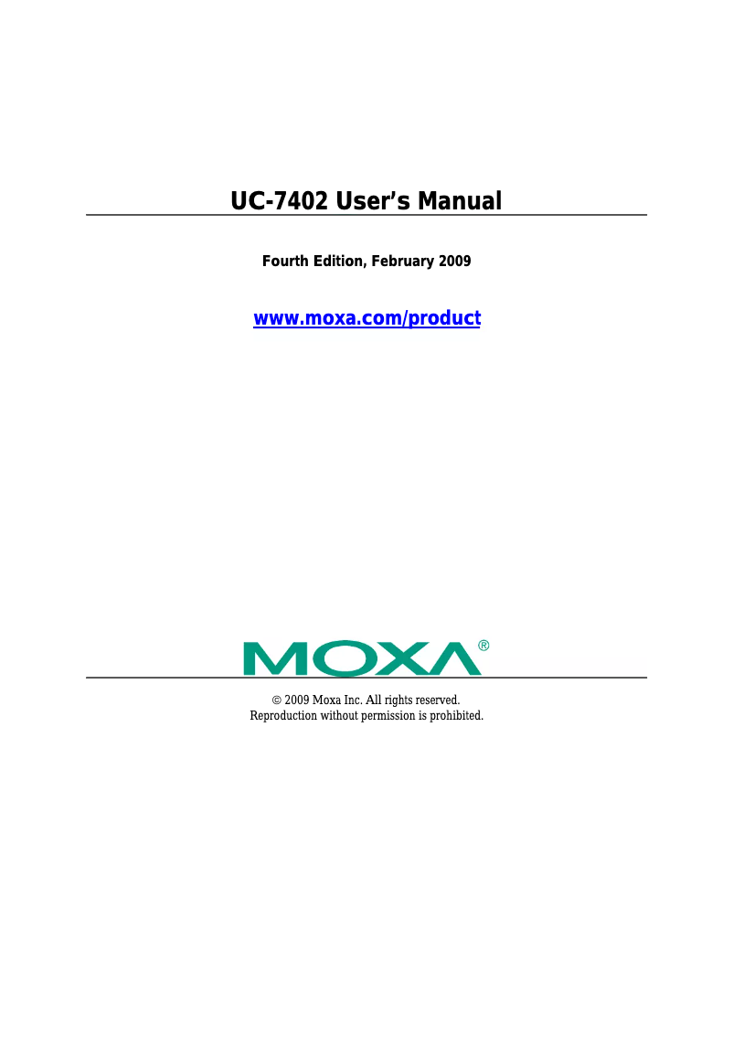 Image de la première page du manuel de l'appareil UC-7402