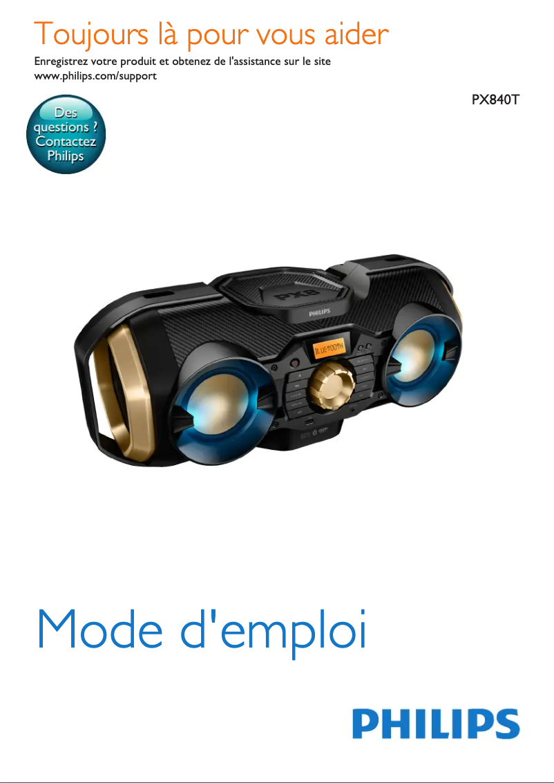 Image de la première page du manuel de l'appareil PX840T