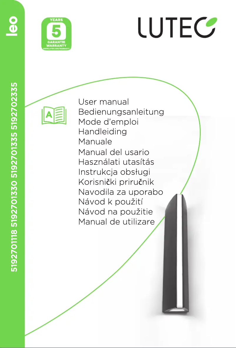 Page n°1 - Manuel utilisateur Lutec Leo