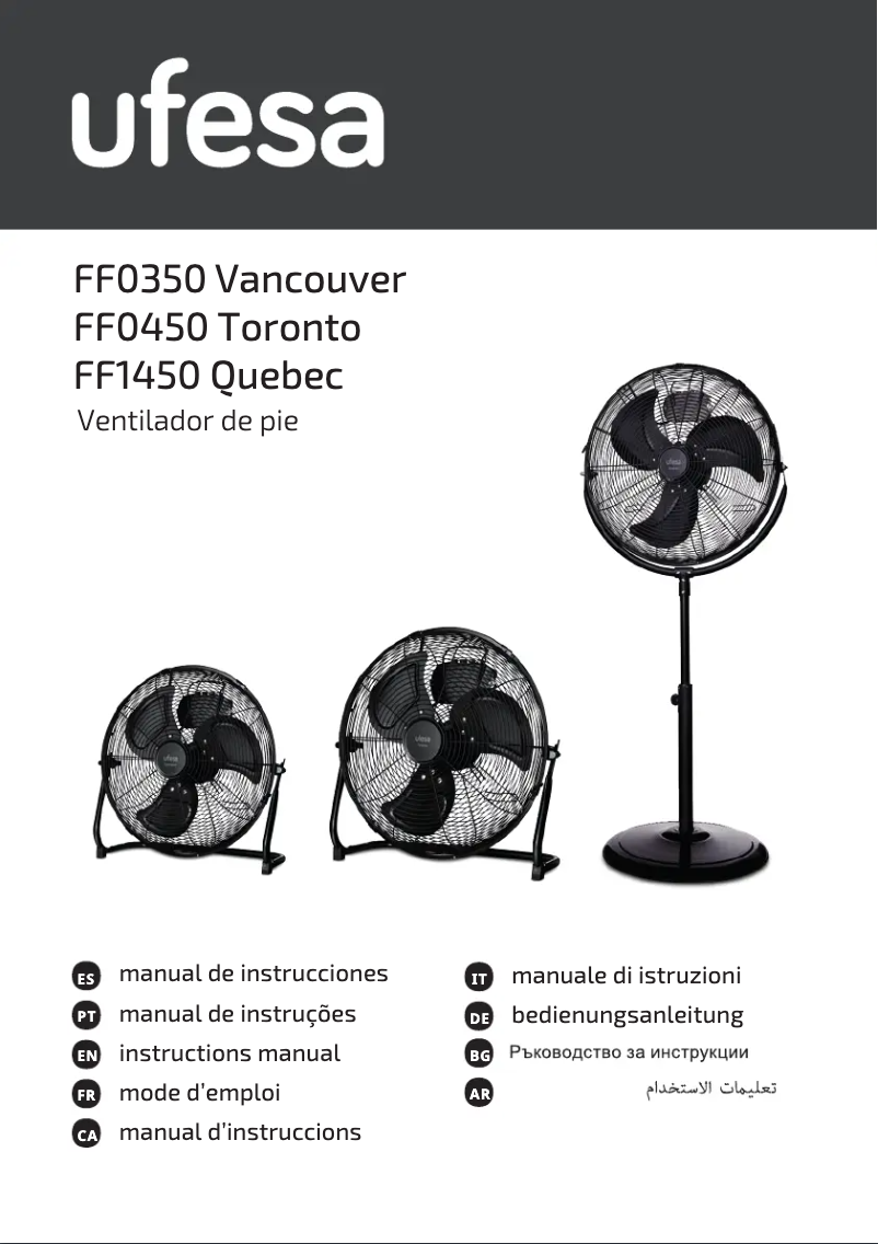 Page n°1 - Manuel utilisateur Ufesa Toronto FF0450