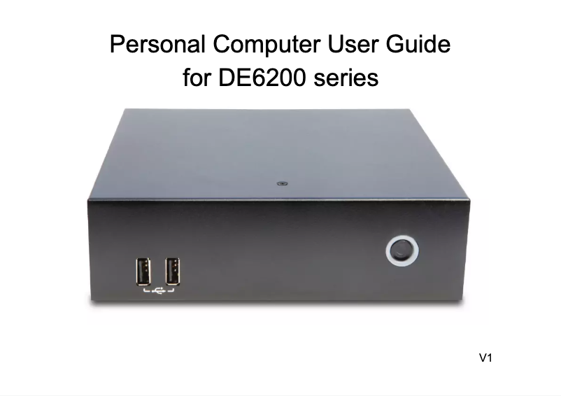 Page 1 de la notice Manuel utilisateur Aopen Digital Engine DE6200