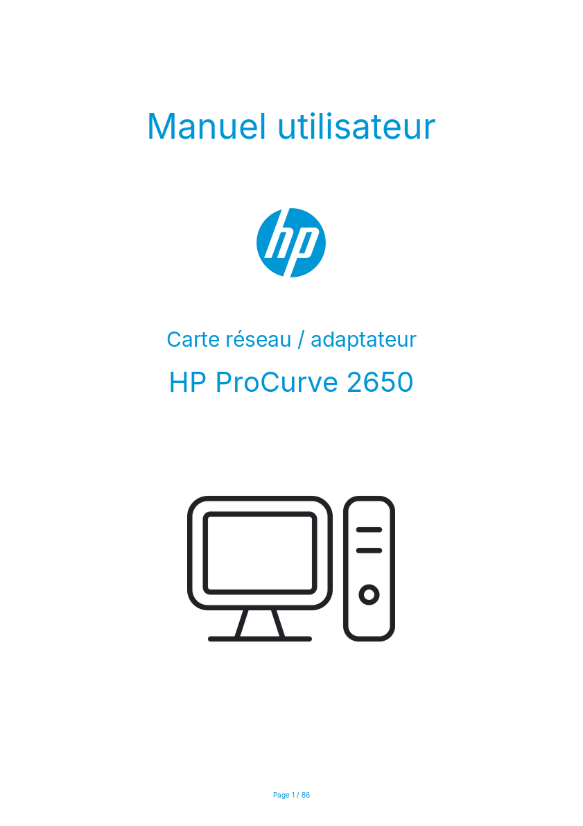 Image de la première page du manuel de l'appareil ProCurve 2650