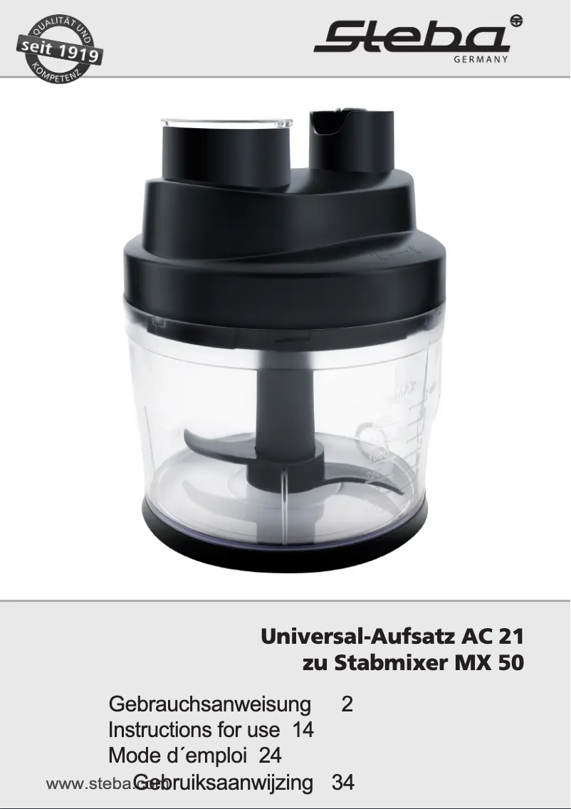 Image de la première page du manuel de l'appareil AC 21