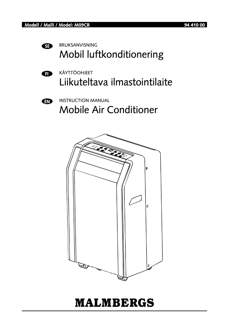First page image of the manual for M09CR