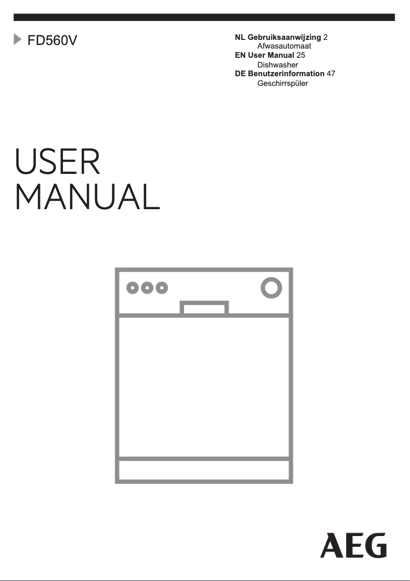 Page n°1 - Manuel utilisateur AEG FD560V
