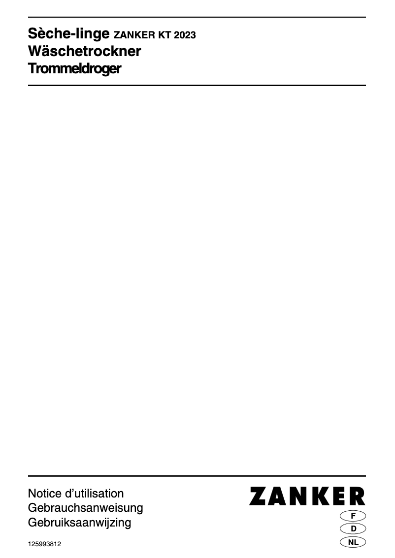 Image de la première page du manuel de l'appareil KT 2023