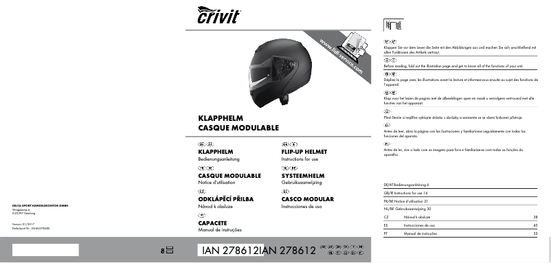 Page 1 de la notice Manuel utilisateur Crivit IAN 69423
