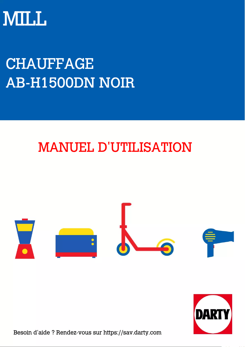Page 1 de la notice Manuel utilisateur Mill AB-H1500DN