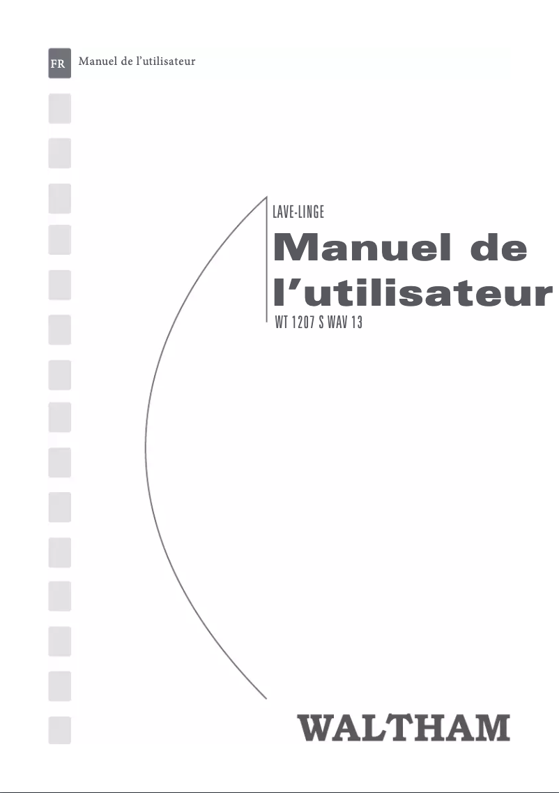 Image de la première page du manuel de l'appareil WT 1207 S WAV 13