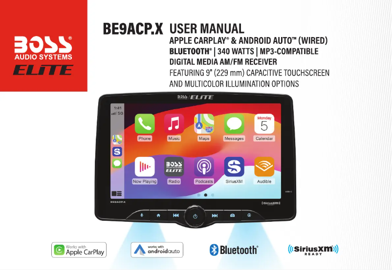 Page n°1 - Manuel utilisateur Boss Elite BE9ACP.XC