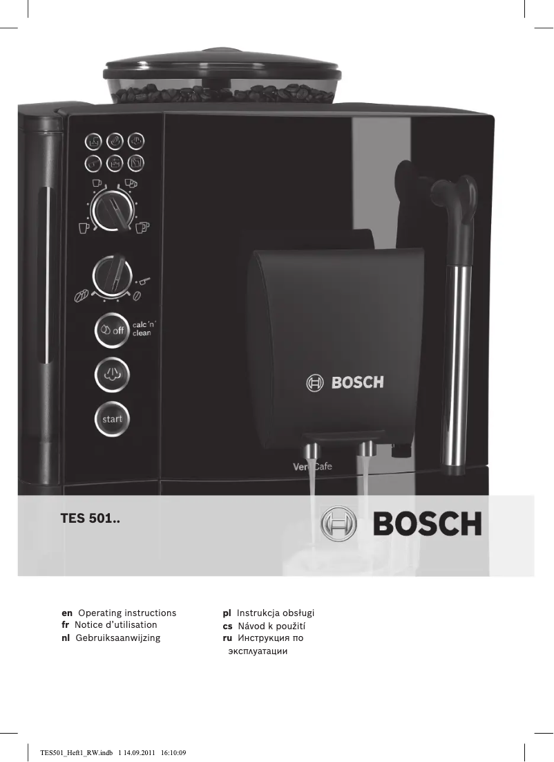 Page 1 de la notice Manuel utilisateur Bosch TES50159