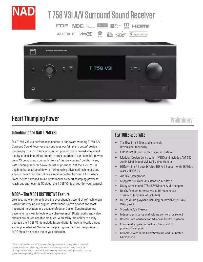 Image de la première page du manuel de l'appareil T 758 V3