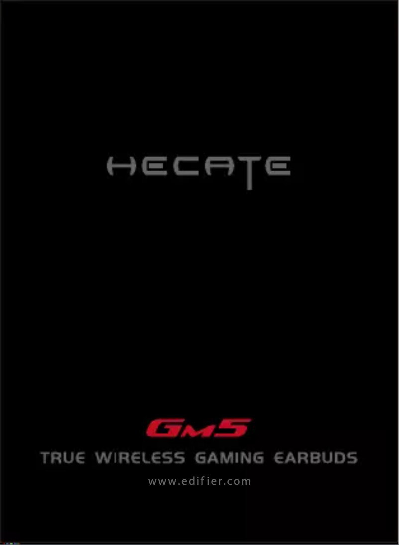 Image de la première page du manuel de l'appareil Hecate GM5