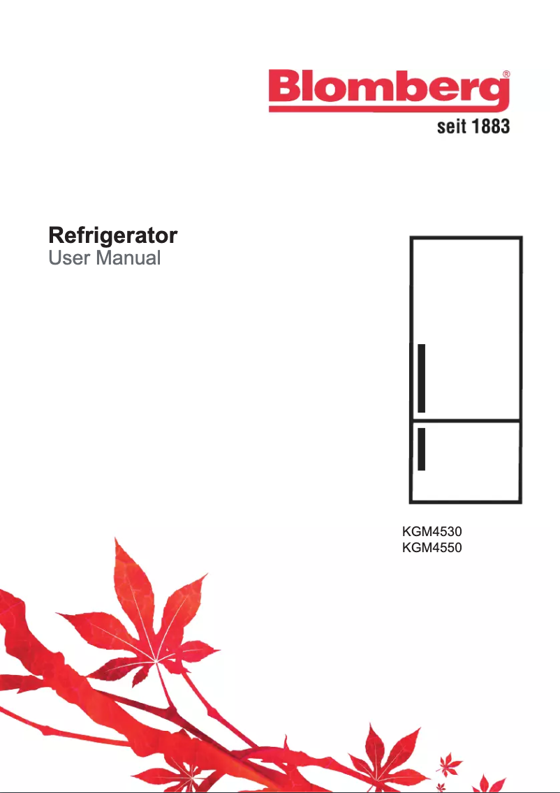 Page n°1 - Manuel utilisateur Blomberg KGM4530