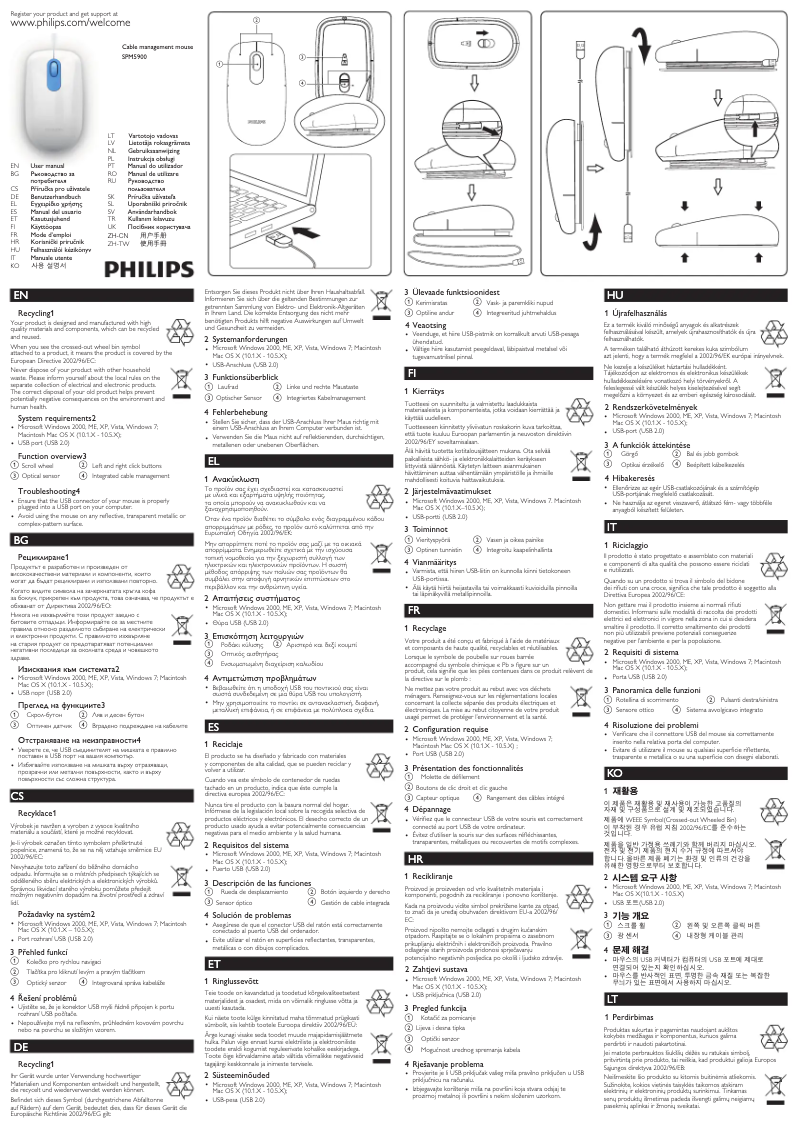 Page 1 de la notice Mode d'emploi Philips SPM5900