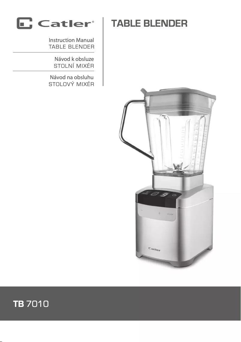 Image de la première page du manuel de l'appareil TB 7010