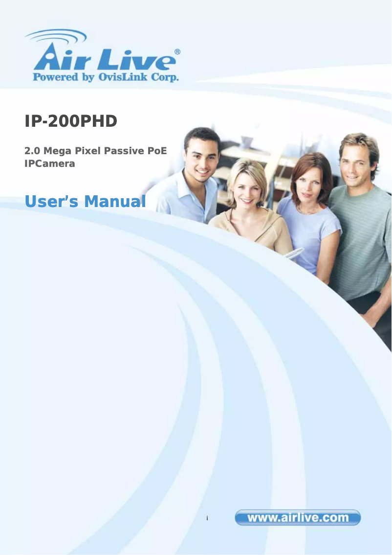 Page 1 de la notice Manuel utilisateur AirLive IP-200PHD