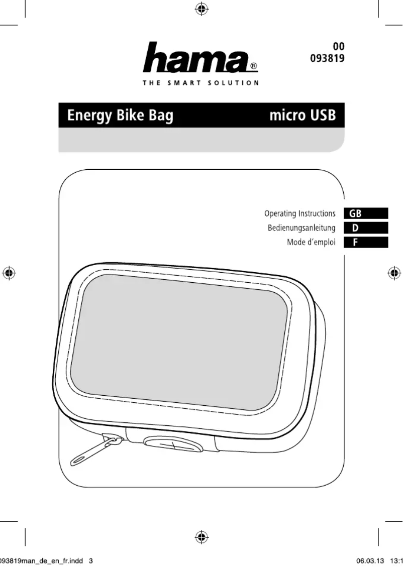 Image de la première page du manuel de l'appareil 00093819