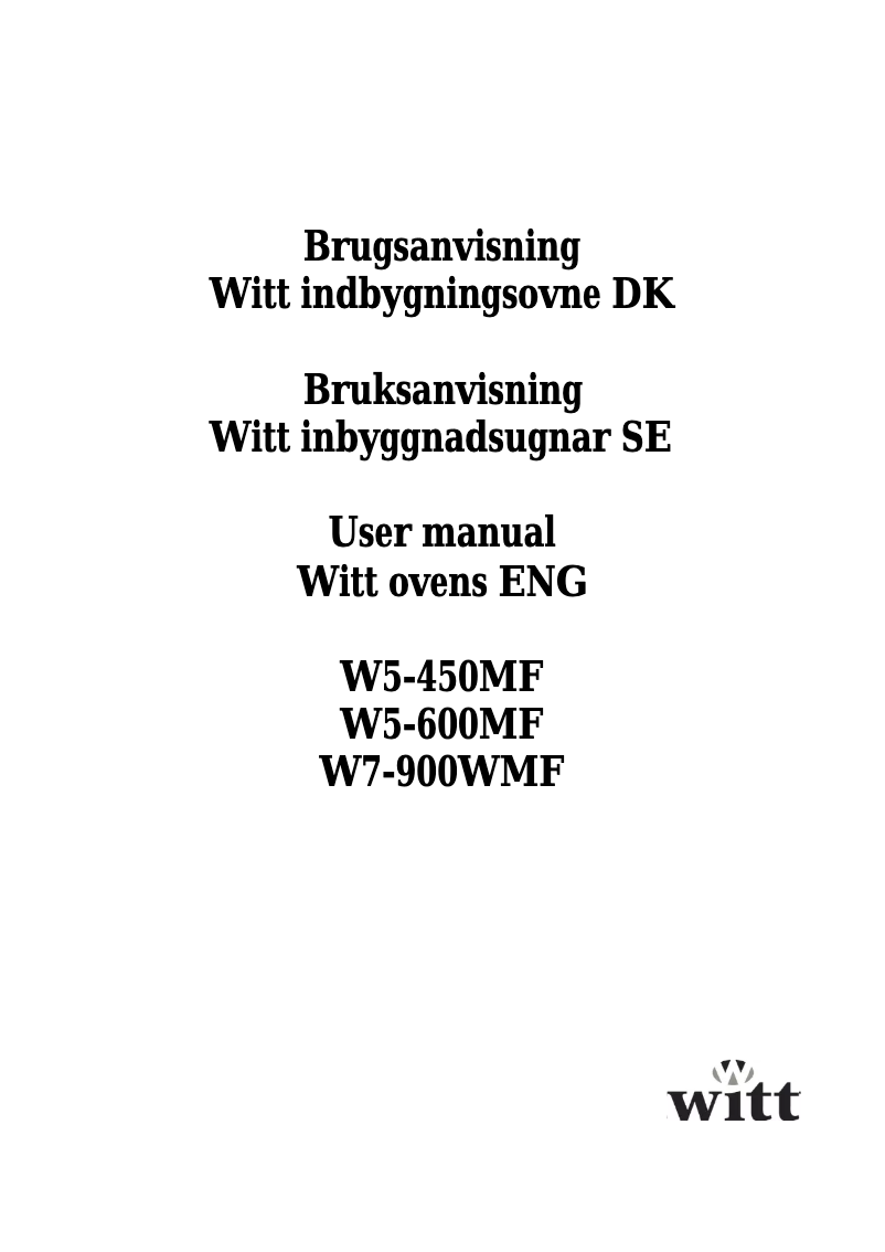 Page 1 de la notice Manuel utilisateur Witt W7-900WMF