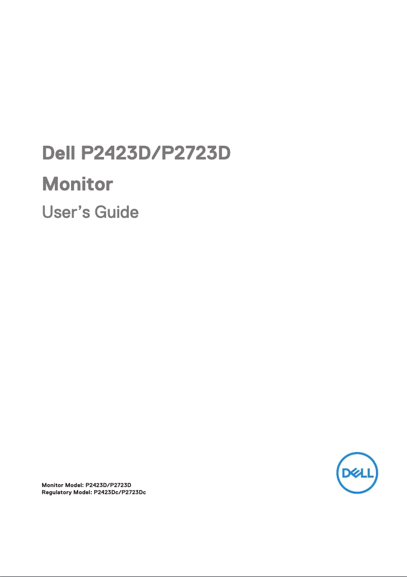 Page 1 de la notice Manuel utilisateur Dell P2723D