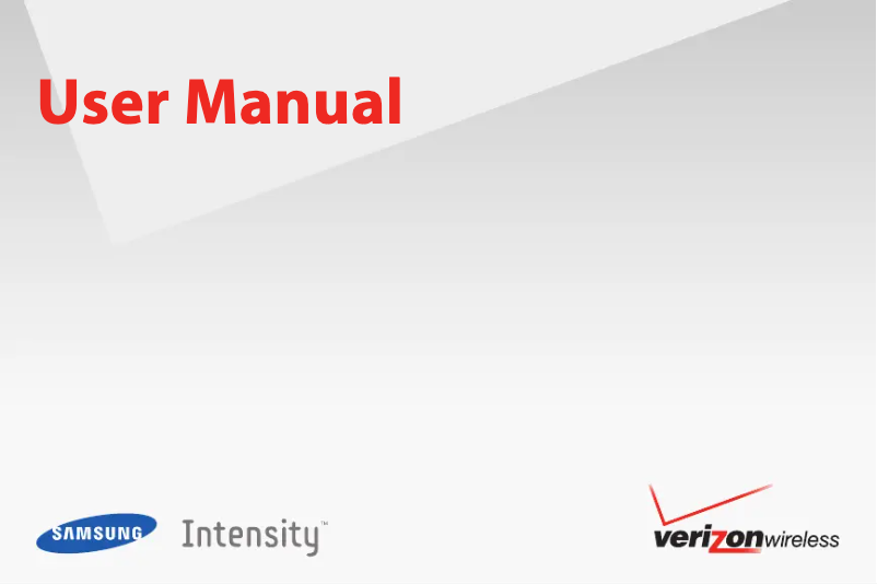 Image de la première page du manuel de l'appareil Intensity