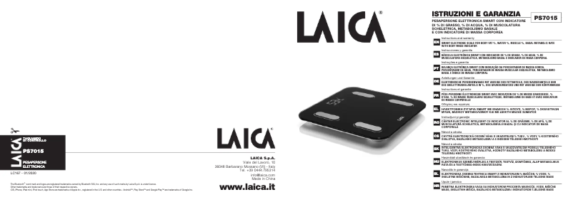 Page 1 de la notice Manuel utilisateur Laica PS7015