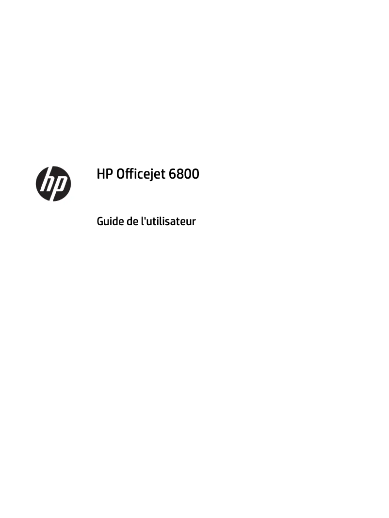 Page n°1 - Manuel utilisateur HP Officejet 6820