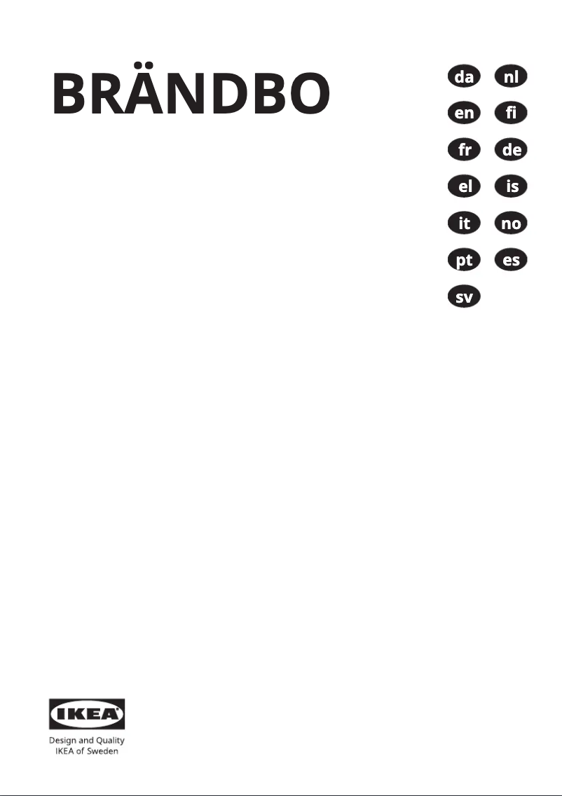 Page 1 de la notice Manuel utilisateur Ikea BRÄNDBO 605.576.56