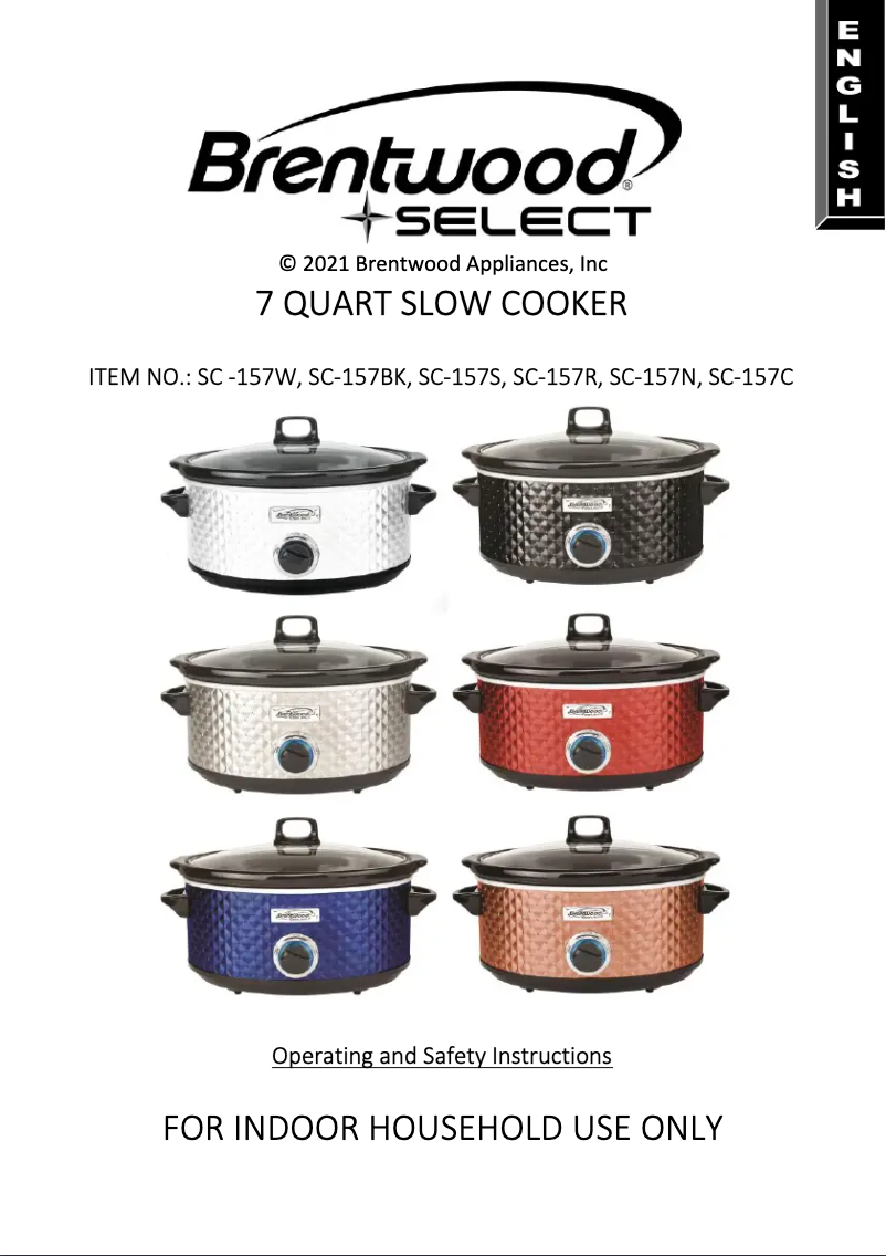 Página 1 del manual Manual de usuario Brentwood SC-157N