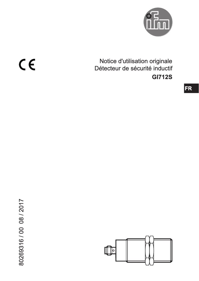 Page 1 de la notice Manuel utilisateur IFM GI712S