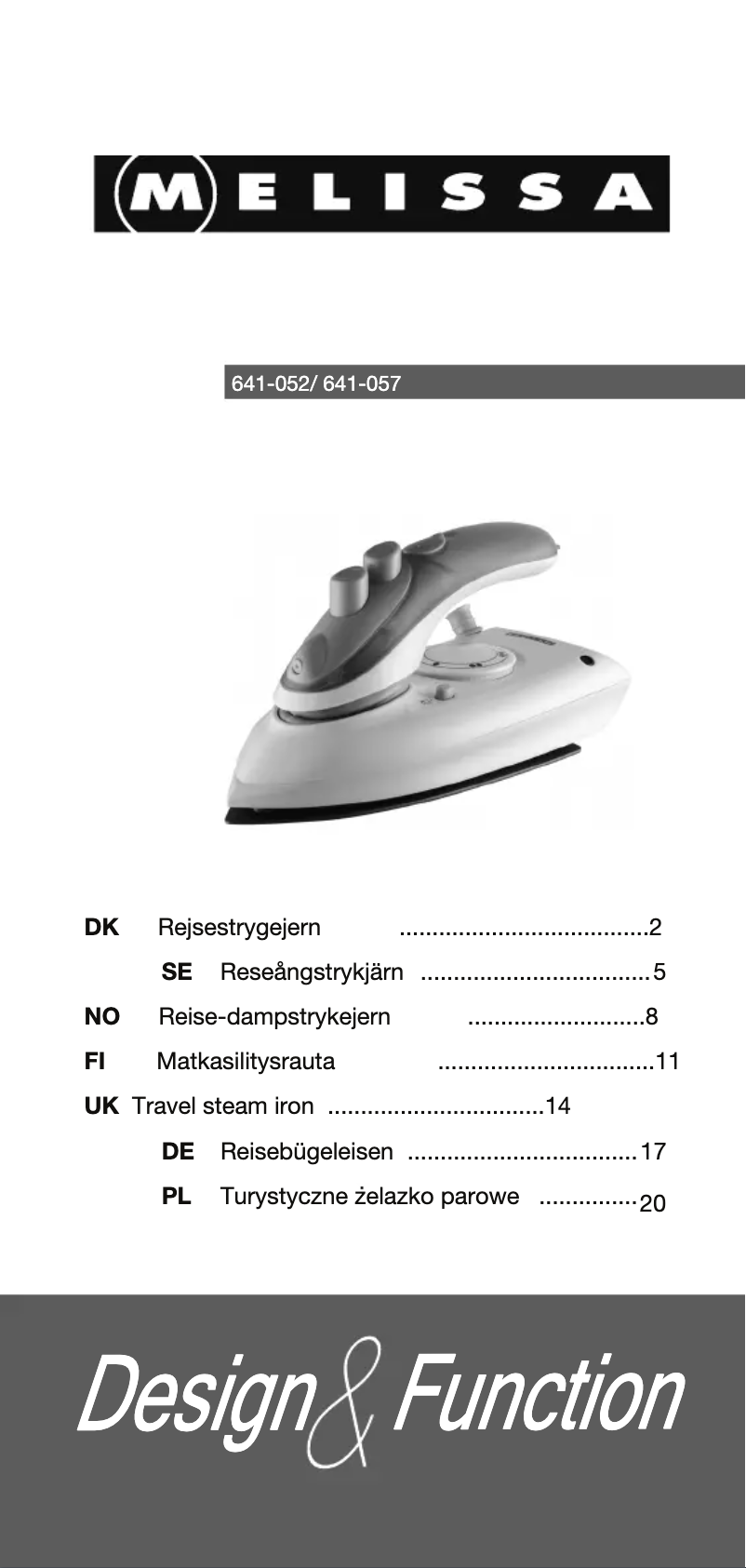 Página 1 del manual Manual de usuario Melissa 641057