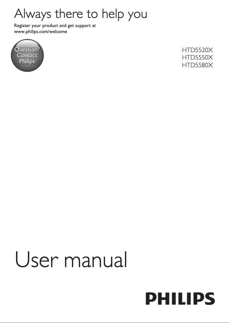 Imagen de la primera página del manual del dispositivo HTD5520X