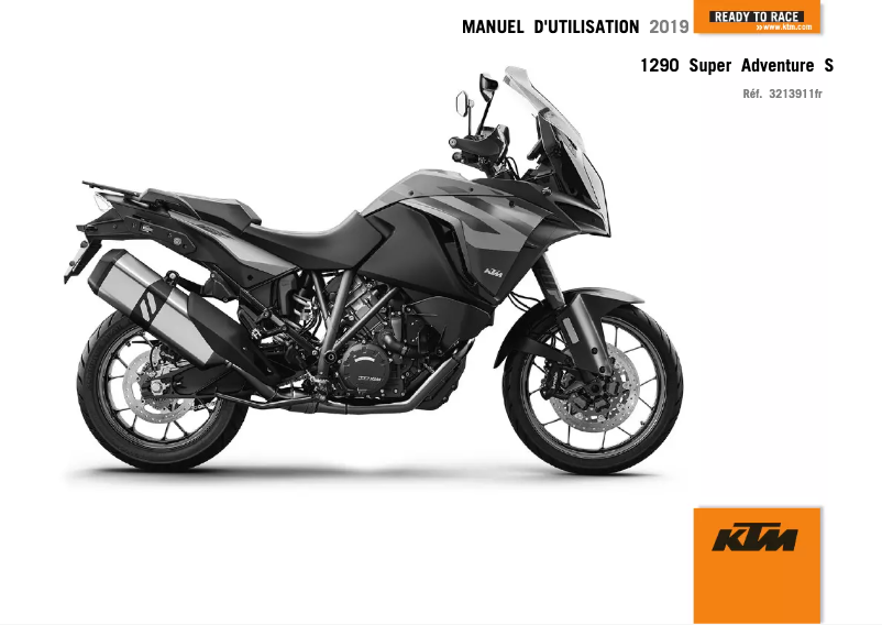 Page 1 de la notice Manuel utilisateur KTM 1290 Super Adventure S (2019)