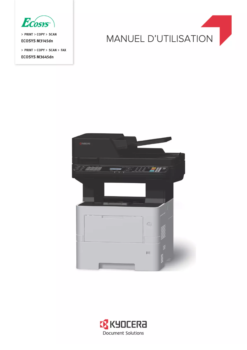 Page 1 de la notice Manuel utilisateur Kyocera ECOSYS M3645dn