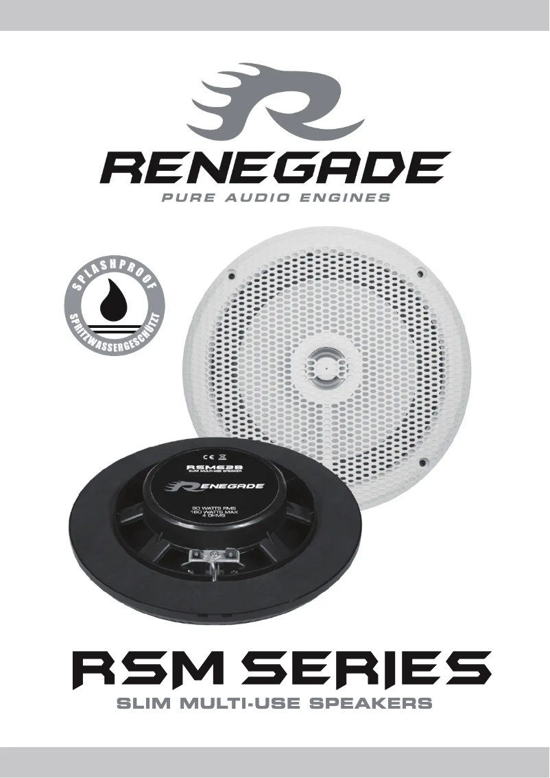 Page n°1 - Manuel utilisateur Renegade RSM62W