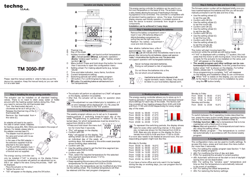Image de la première page du manuel de l'appareil TM 3050-RF