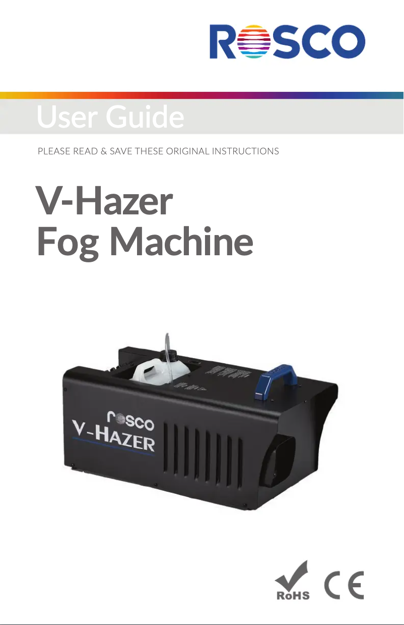 First page image of the manual for V-Hazer
