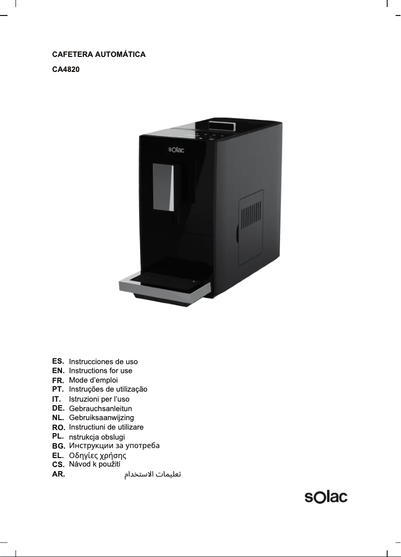 Page 1 de la notice Manuel utilisateur Solac CA4820