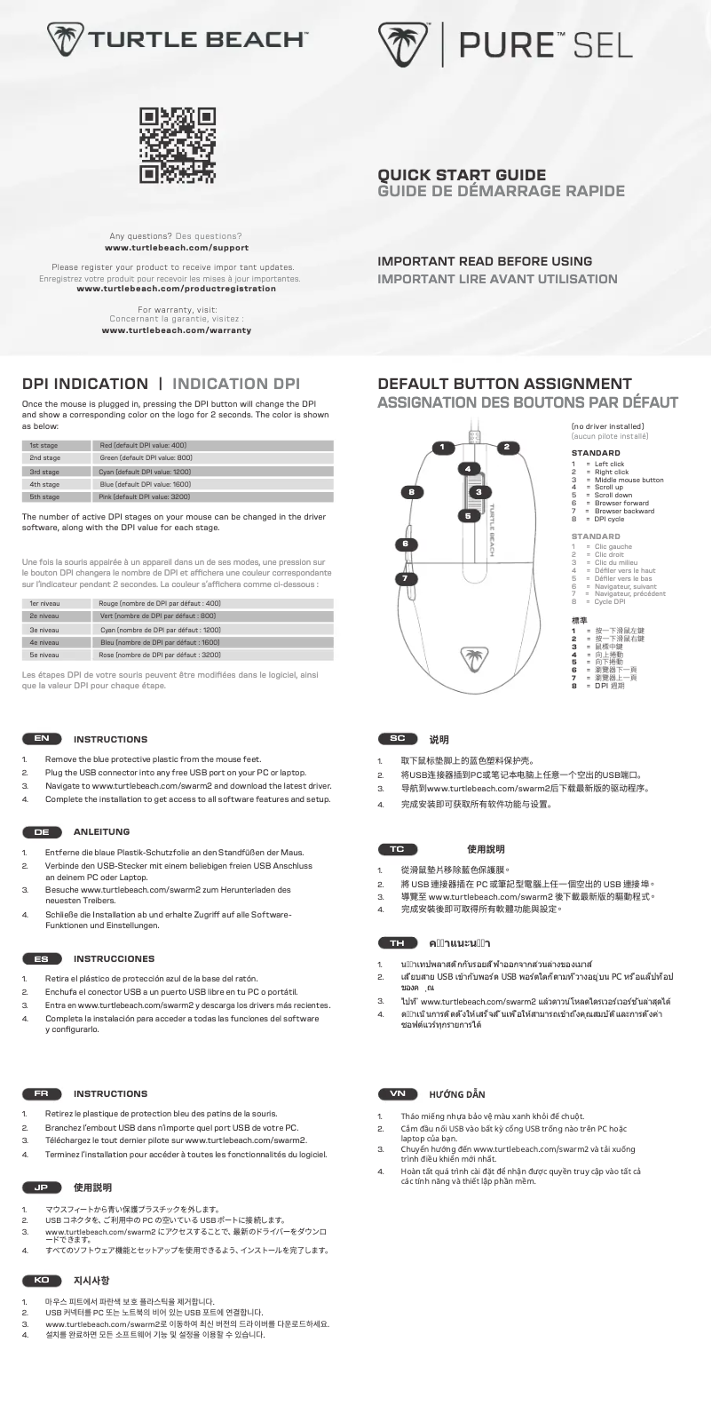 Página 1 del manual Guía de inicio rápido Roccat Pure SEL