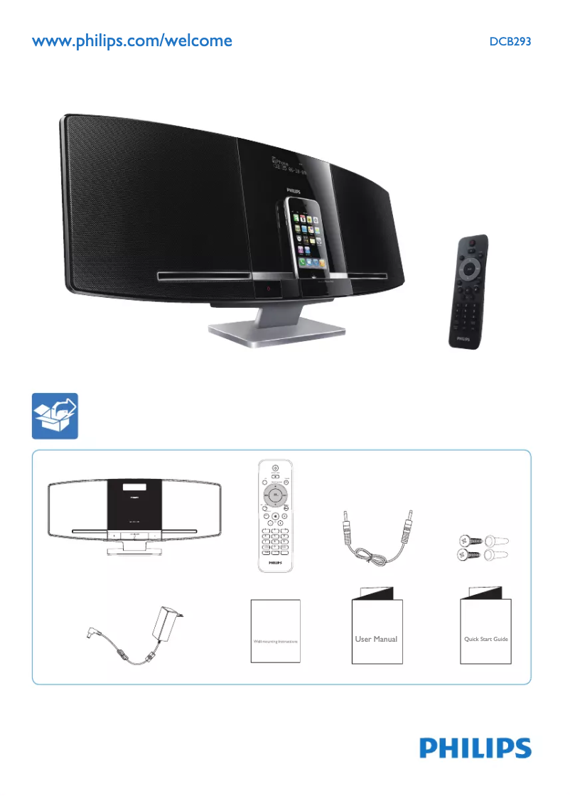 Page n°1 - Manuel utilisateur Philips DCB293
