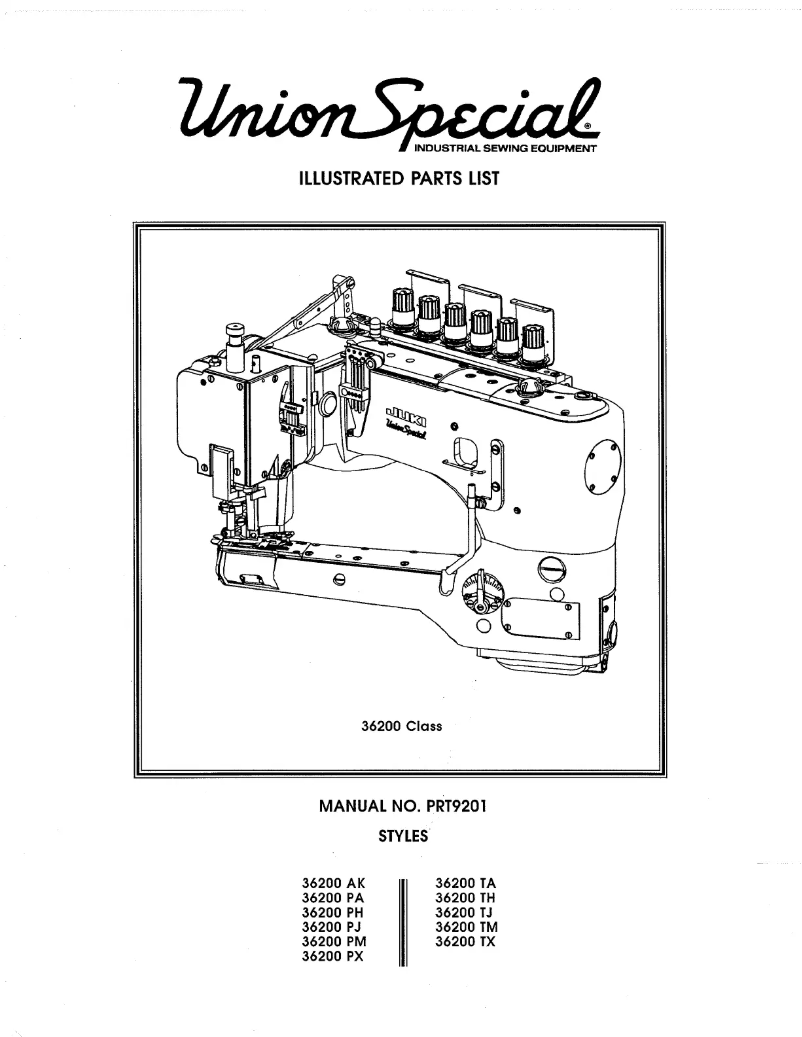 Page 1 de la notice Manuel utilisateur Union Special 36200PH
