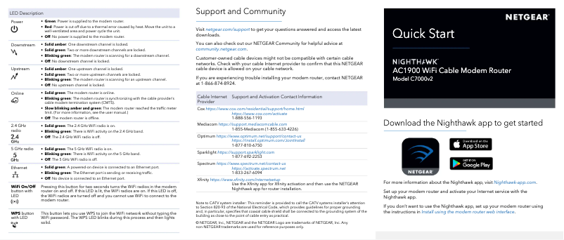 Page 1 de la notice Guide d'installation Netgear Nighthawk R6300