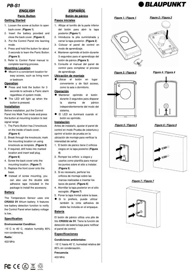 Image de la première page du manuel de l'appareil PB-S1