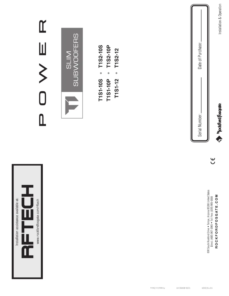 Image de la première page du manuel de l'appareil Power T1S2-12