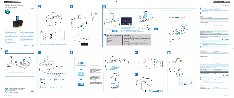 Page 1 de la notice Manuel utilisateur Philips DS1600