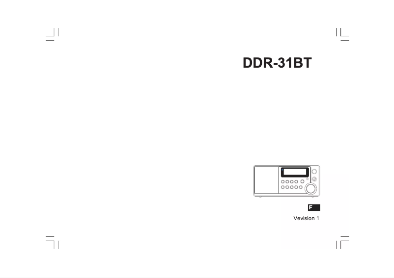 Imagen de la primera página del manual del dispositivo DDR-31BT