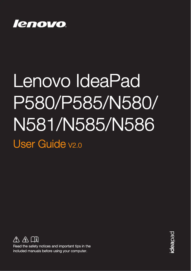 Page n°1 - Manuel utilisateur Lenovo IdeaPad N581